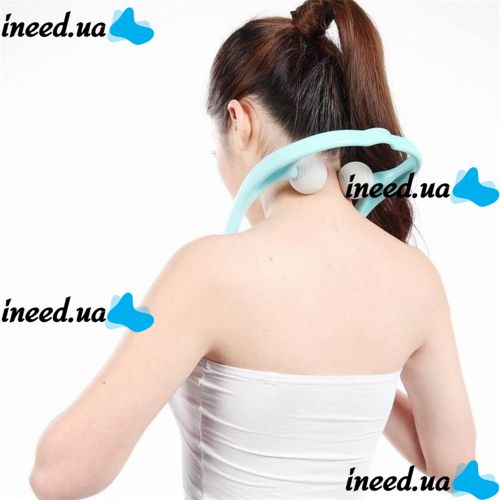 Ручний роликовий масажер для шиї Hexiang Neck Massager для зняття втоми і напруги