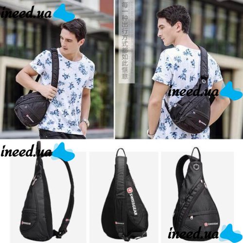 Міський рюкзак через плече SwissGear Sling 0078 Black Urban рюкзак через плече SwissGear Sling 0078