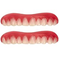 Removable veneers for Perfect smile veneers teeth with a case. Hollywood smile false teeth, mouthguards, dental pads top, bottom