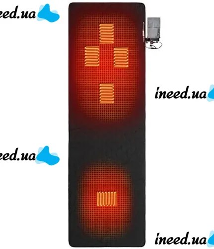 Rectangular mat bedding Folem K1 56702 heated for sofa and sleeping bag Warmer 160x80 cm 3 modes of operation from USB Power Bank in a case