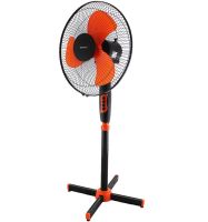 Domotec MS-1619 40 cm stand fan 16" inch 40W Domotec Orange floor fan on telescopic leg with swivel and tilt