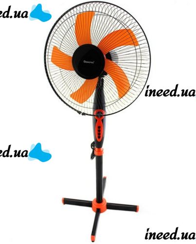 Підлоговий вентилятор Domotec MS-1620 з таймером 44 см stand fan Timer 17" 40W