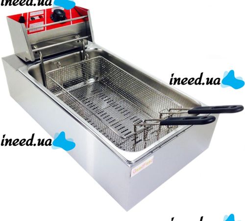 Professional fryer Su Tai ST-1006 fryer for cooking fries and chebureks 6L, Cheburek oven GoodFood EF6 with heating temperature 60-200C from the network