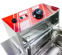 Professional fryer Su Tai ST-1006 fryer for cooking fries and chebureks 6L, Cheburek oven GoodFood EF6 with heating temperature 60-200C from the network