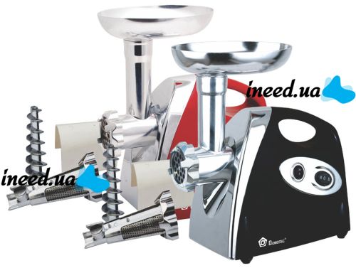 Electric Meat Grinder with Juicer Domotec MS-2019 2400W Red, Red