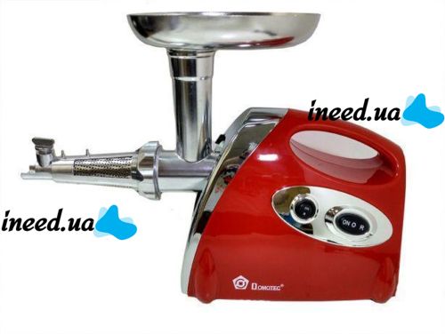 Electric Meat Grinder with Juicer Domotec MS-2019 2400W Red, Red