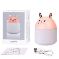 Настільний ультразвуковий зволожувач повітря нічник кролик Humidifier Rabbit ВА-12, портативний USB Арома-дифузор з підсвічуванням, нічник-зволожувач