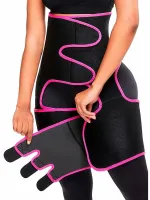 Corrective Belt Retainer Adjustable One Piece Waist Band JN-79 for Weight Loss and Waist Correction, Fat Burning Corset for Sports Black
