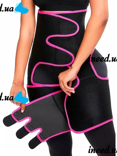 Corrective Belt Retainer Adjustable One Piece Waist Band JN-79 for Weight Loss and Waist Correction, Fat Burning Corset for Sports Black