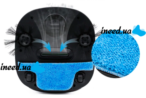 Миючий пилосос робот Zeof Robotic Vacuum cleaner WY-502, пилосос для вологого і сухого прибирання iCleaner 3d160