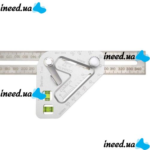 Metric square for Common carpenters with a level ( construction angle ruler )