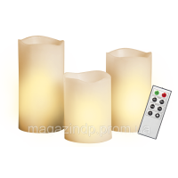 Комплект светодиодных свечей разной высоты с пультом управления Luma Candles Color Changing