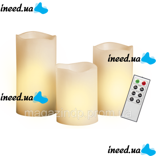 Комплект светодиодных свечей разной высоты с пультом управления Luma Candles Color Changing
