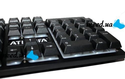USB дротова геймерська комп'ютерна клавіатура Landslides KR - 6300 з RGB Led підсвічуванням ATLANFA AT-6300, повнорозмірна мембранна Чорна