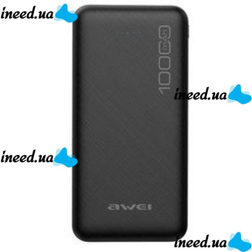 Portable Charger Power Bank Awei P28K 10000 mAh, Black Black
