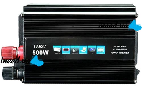 Автомобільний інвертор UKC AC/DC 12V-220V 500W, авто перетворювач струму 12В 220В 500Вт (12V 220V)