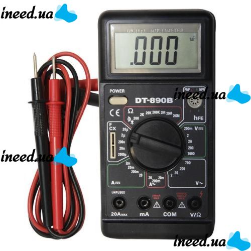 Цифровий професійний мультиметр Digital DT-890b + тестер