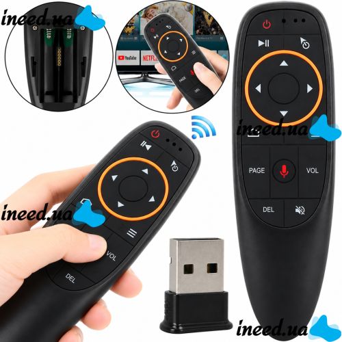 Universal Remote Control Air Mouse Remote Control TV Air Mouse Remote G10S with Gyroscope, Air Mouse Adapter 2.4GHz 17 Buttons G20