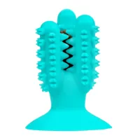 Жевательная игрушка для собак Bronzedog PetFun Dental кактус для чистки зубов на присоске с отверстием для еды, Чистящая зубная щетка Бронзедог
