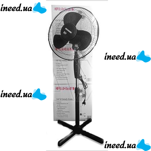 Підлоговий вентилятор Euromax EU-809 дрібна сітка 40W stand fan 16 " 40W