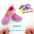 Colored Silicone Shoelaces for Shoes Good-Bye Tie Rainbow