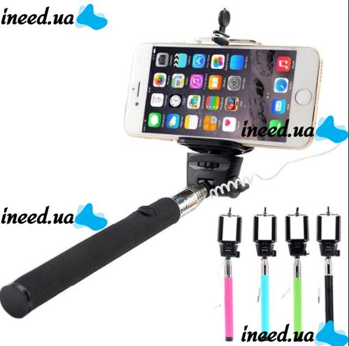 Z07-6S Selfie Monopod with 3.5 jack Cord, Smartphone Tripod