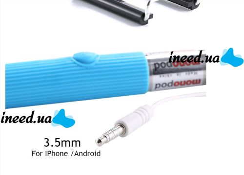 Z07-6S Selfie Monopod with 3.5 jack Cord, Smartphone Tripod