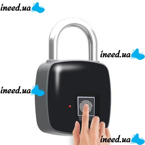 Розумний біометричний замок з сканером відбитка пальця Security Fingerprint Lock P3 Black