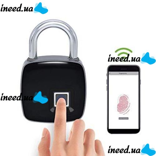 Розумний біометричний замок з сканером відбитка пальця Security Fingerprint Lock P3 Black