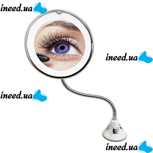 Flexible Suction Cup Mirror with Backlight with 5x Magnification Ultra Flexible Mirror 5X