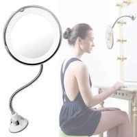 Flexible Suction Cup Mirror with Backlight with 5x Magnification Ultra Flexible Mirror 5X