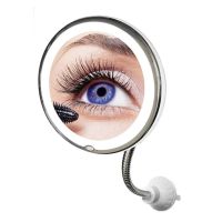 Flexible Suction Cup Mirror with Backlight with 5x Magnification Ultra Flexible Mirror 5X