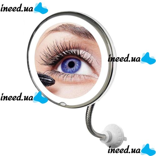 Flexible Suction Cup Mirror with Backlight with 5x Magnification Ultra Flexible Mirror 5X