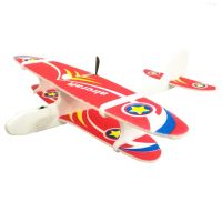 The Airkraft propellant foam airplane glider with a rechargeable electric motor is charged from microUSB