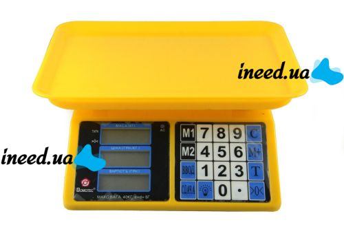 Commercial electronic scales up to 40 kg Domotec MS-266 Plastic 40kg