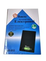 Domotec MS-912 Kitchen Electronic Scales from 1 g to 7 kg, MX-402 Rectangular sensor scales with a flat platform for weighing products Red