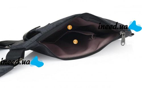 Тактична нагрудна сумка месенджер Cross Body однолямочная, Водонепроникна чоловіча барсетка через плече, Сумка крос боді, Чорна