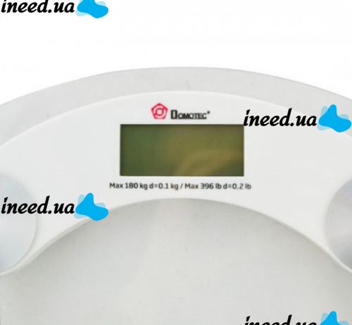 Domotec MS-2003B Electronic Floor Scales up to 180 kg Square Glass Scales with LED Display for Weighing Domotec MS2003B 0.1 kg Pitch Transparent
