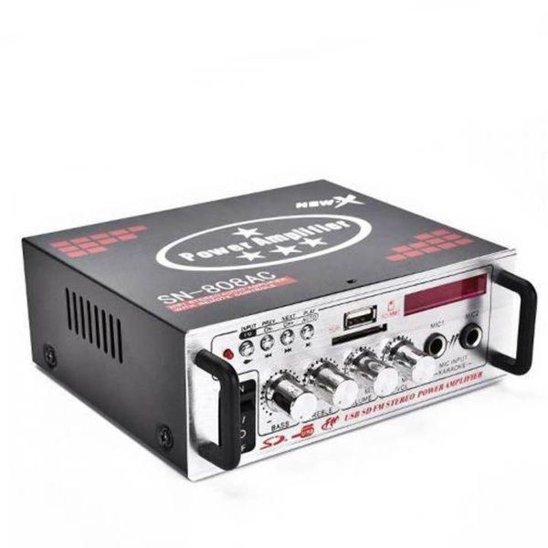 Портативный усилитель мощности звука UKC Xplod SN-808AC 60W 12v / 220v