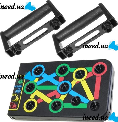 Доска для отжиманий Foldable Push Up Board JT-006, упор для отжиманий от пола 14 в 1 Регулируемая стойка, платформа, тренажер для мышц Supretto