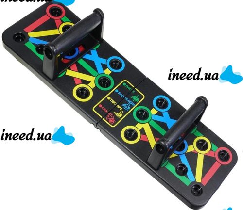 Доска для отжиманий Foldable Push Up Board JT-006, упор для отжиманий от пола 14 в 1 Регулируемая стойка, платформа, тренажер для мышц Supretto