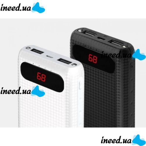 Portable Charger Power Bank Awei P70K 20000 mAh Black, Black