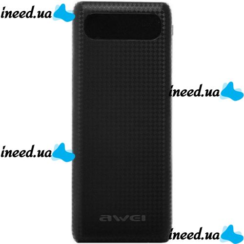 Portable Charger Power Bank Awei P70K 20000 mAh Black, Black