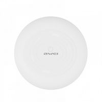 Беспроводное зарядное устройство Awei W7 10W с подсветкой 7 цветов White, Универсальная беспроводная зарядка 10 Вт Авей Белый