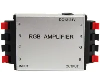 Universal Dual-board RGB Voltage Amplifier Amplifier XM-01 12V-24v 6A for LED Strip, 12V Controller for LED Strips Silver