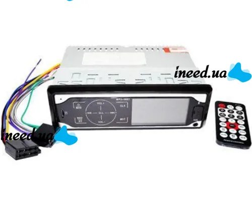 Universal car radio 1DIN ISO Pioneer MP3-3881 with touch buttons and remote control, Touch radio player in the car with USB and SD