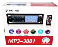 Universal car radio 1DIN ISO Pioneer MP3-3881 with touch buttons and remote control, Touch radio player in the car with USB and SD