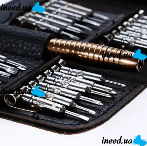 A set of screwdrivers with magnetic bits 25 in 1 set of tools for repairing and disassembling phones electronics mini screwdrivers for a radio master in a case