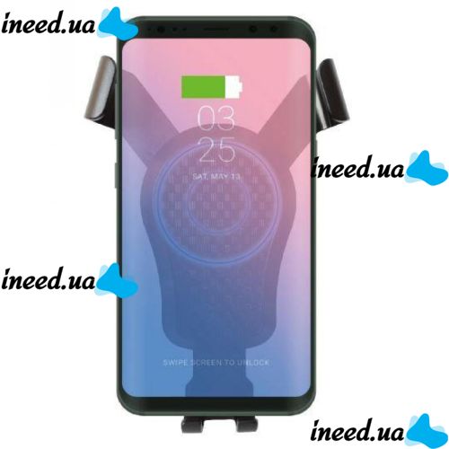 Car Phone Holder with Wireless Charging HZ HWC3 8W, Car Holder, Universal Car Charging Holder in Car, Black