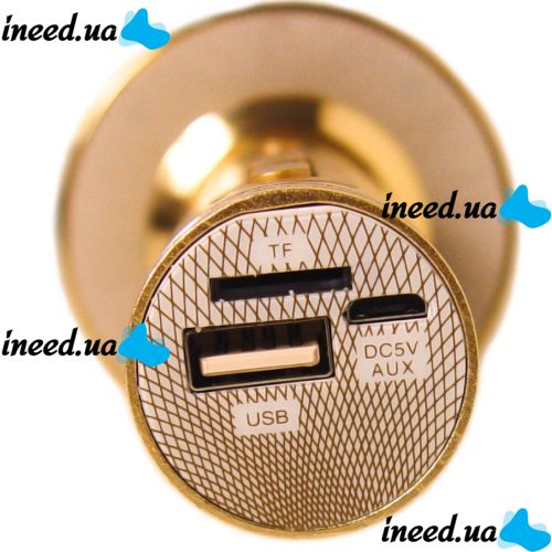 Бездротовий мікрофон караоке bluetooth yoso YS - 66 Gold, Золотий